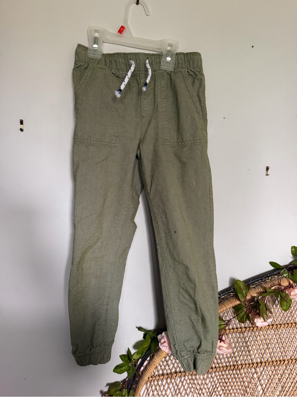 Joe Fresh Olive Drawstring Joggers for Kids